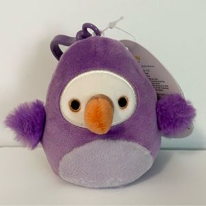 NWT Squishmallows 3.5” Neha the Purple Dodo Bird Clip Plush Keychain
